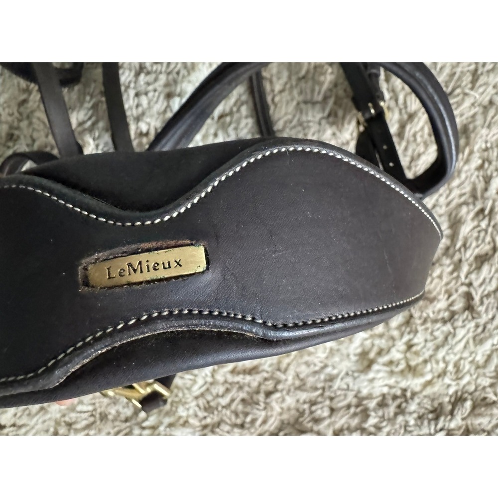 LeMieux Kudos Work Bridle Brown Leather Anatomical Horse Size Detachable Flash - Picture 4 of 4